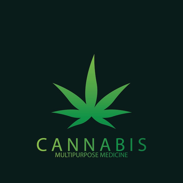 Pot Cannabis voor CBD THC ontwerp logo pictogram vector illustratie sjabloonontwerp