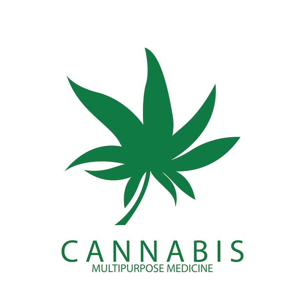 Pot cannabis voor cbd thc ontwerp logo pictogram vector illustratie sjabloonontwerp