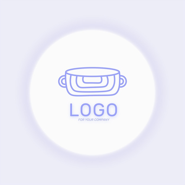 Pot logotype tableware logo pot icon web design or company isolated vector illustration eps