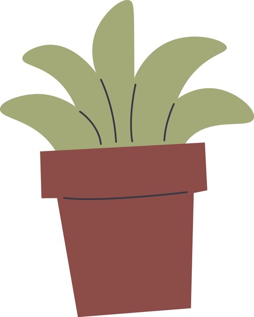 Vector pot met bloem