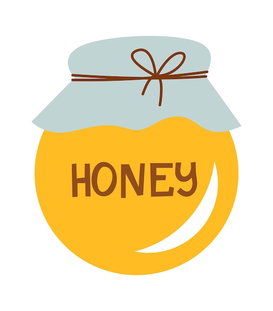 Pot met honing Vector illustratie