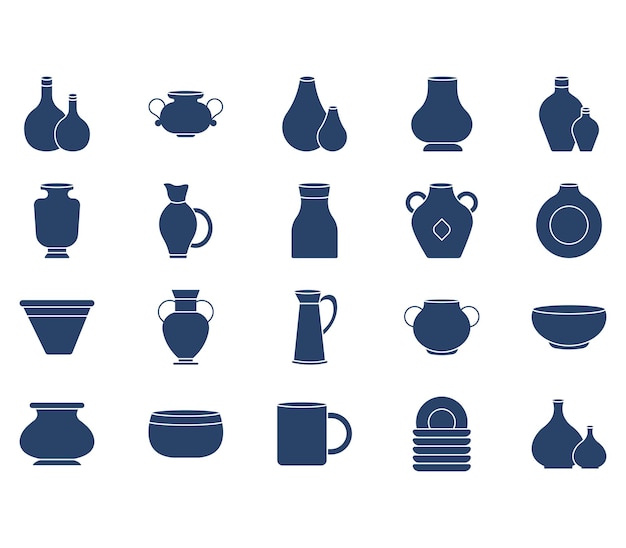 Pot vector icon illustration