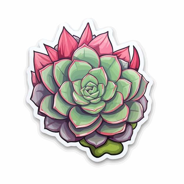 Vector a pot with a plant and a pot with a pink flower in it