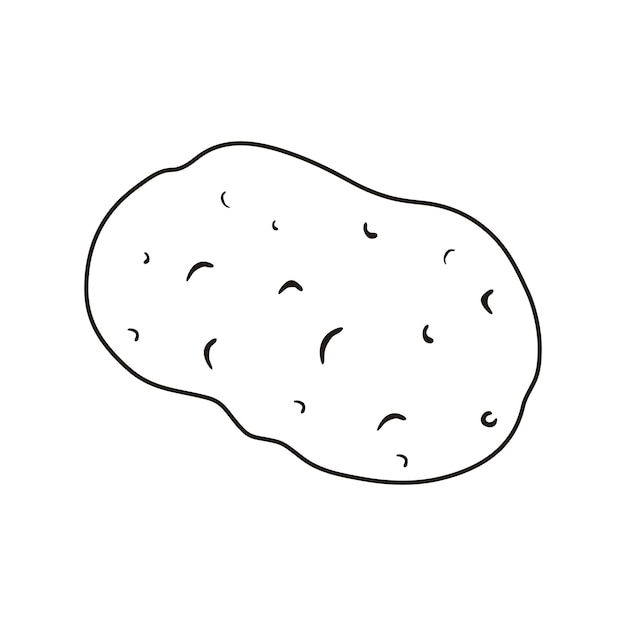 Potato cartoon vector illustration cute potato cartoon drawing playful vegetable character design