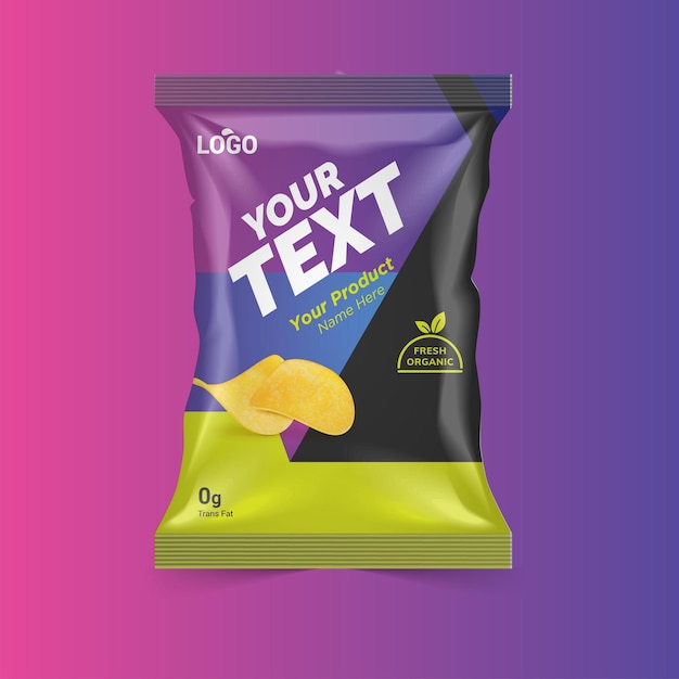 Potato chips packaging design for your company