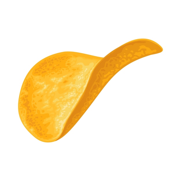 Potato chips Vector color realistic illustration Hand drawn design isolated icon