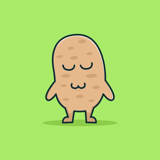 Vector potato cute cartoon