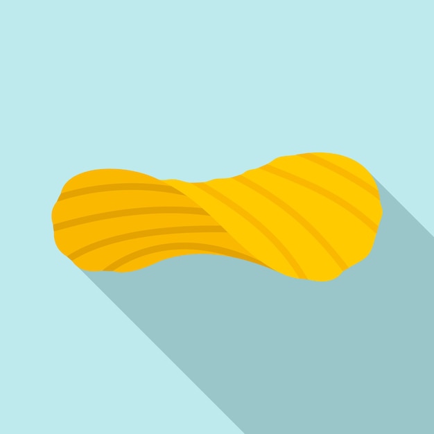 Potato rippled chips icon Flat illustration of potato rippled chips vector icon for web design