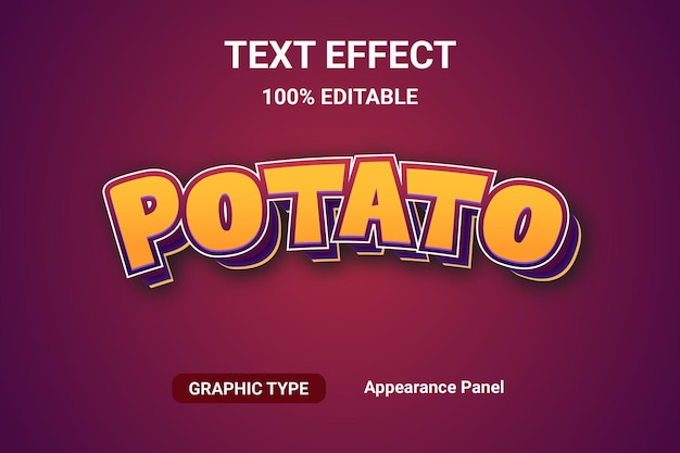 potato text effect