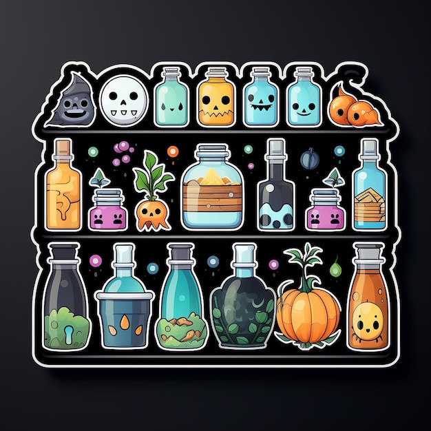 Vector potion bottles