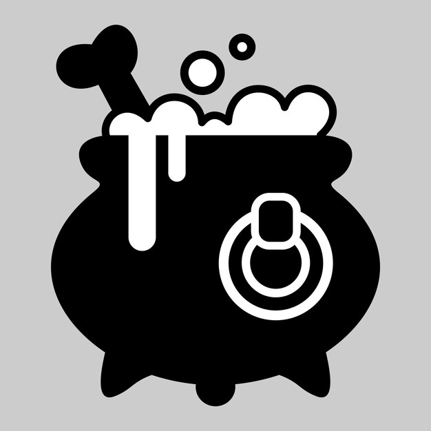 Vector potion cauldron vector icon