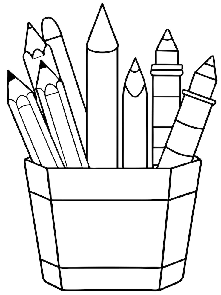 Vector potloden en kleurpotloden kleurbladen creatief plezier voor kinderen en volwassenen