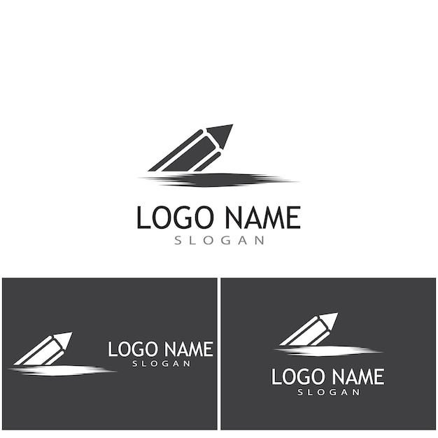 Potlood Logo Template vector symbool ontwerp