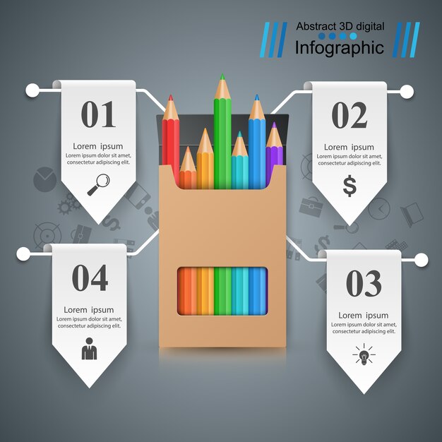 Potlood onderwijs pictogram