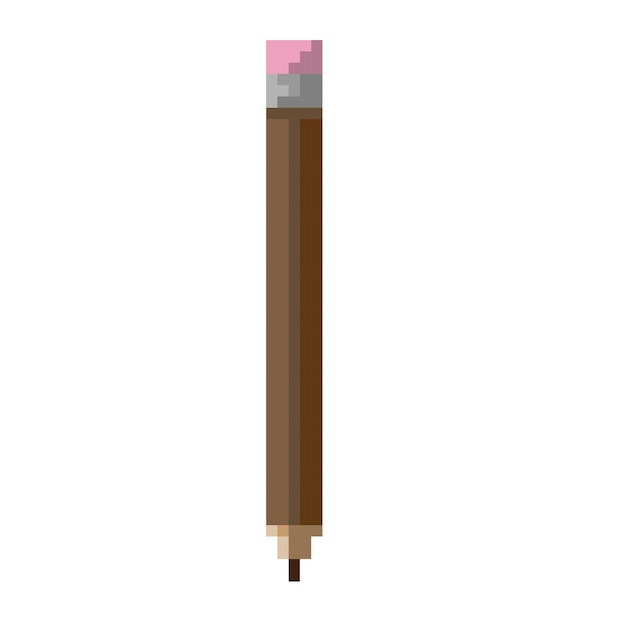 potlood, pixelart. Vector