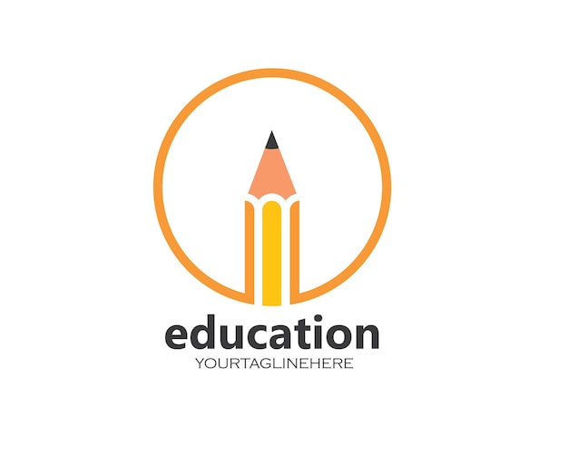 Potlood vector illustratie icoon en logo van onderwijs