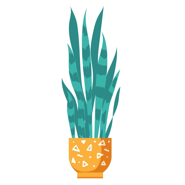 Potplant kamerplanten hand getrokken vectorillustratie set van vector huis kamerplant