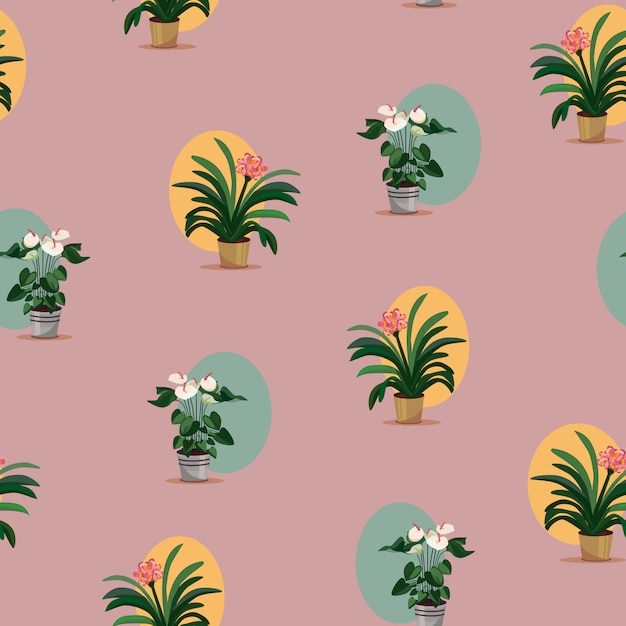 Potted flowers pattern