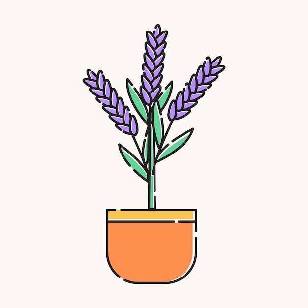 ベクトル 鉢植えの植物のシンボル アイコン デザイン植物イラスト