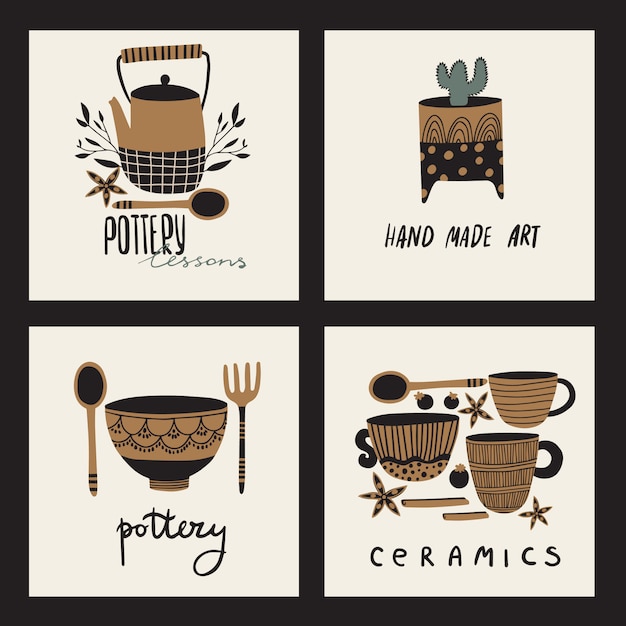 Vector pottery and ceramics