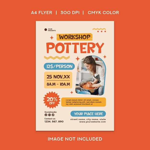 Pottery workshop flyer