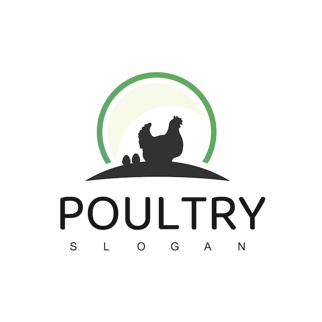 Poultry logo with hen symbol