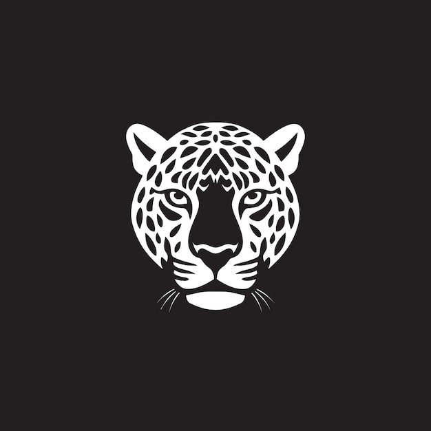 Vettore emblema del leopardo nero della perfezione dello spolvero logo leopardo vettoriale nero feroce e impavido