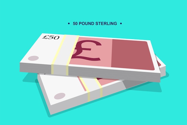 Vector pound sterling money paper