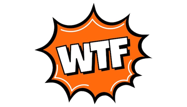 WTF 단어와 함께 소리 대화 연설 거품