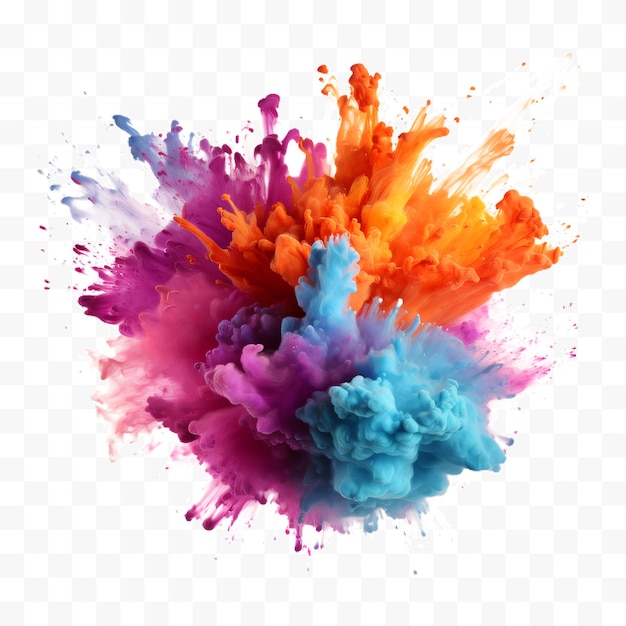 파우더 또는 페인트 폭발 다채로운 페인트 스프레이