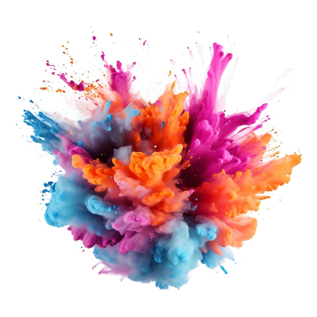 Vector powder or paint explosion colorful splash of paint