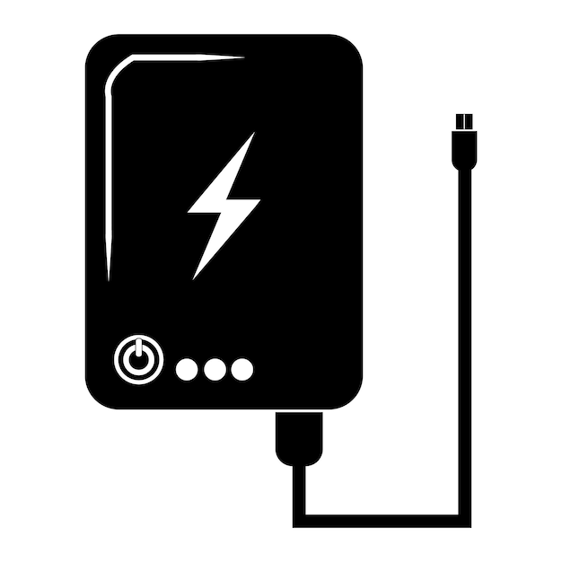 Power bank pictogram logo vector ontwerpsjabloon