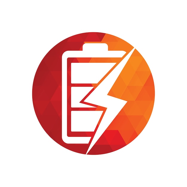 Power Battery Logo Design Template Batterij snel opladen logo-ontwerp