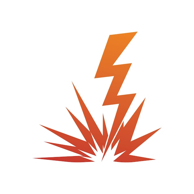 Power bliksem logo vector ontwerp
