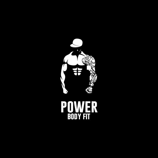 Vector power of body fit logo