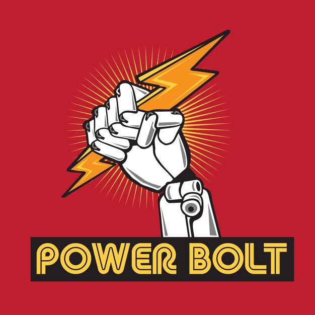 Power Bolt Lighting Bolt Hold door Robotic Hand