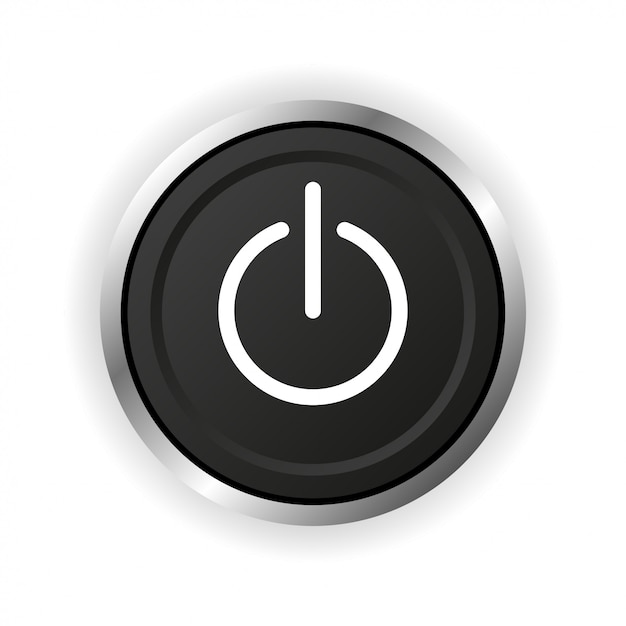 Power button icon. button in flat style.