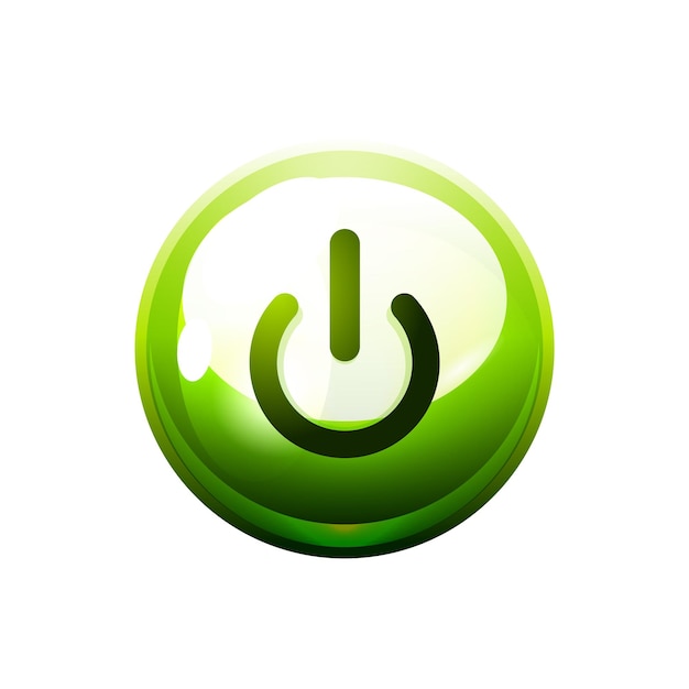 Vector power button icon start symbol