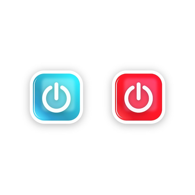 Vector power button icon