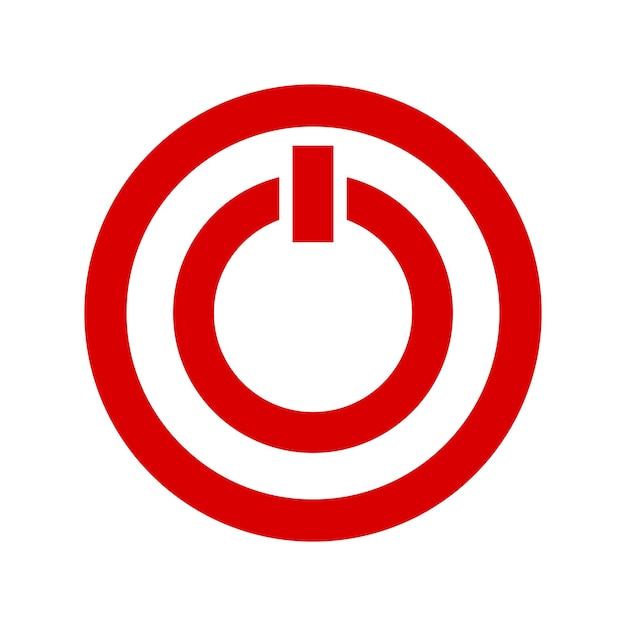 Vector power button icon