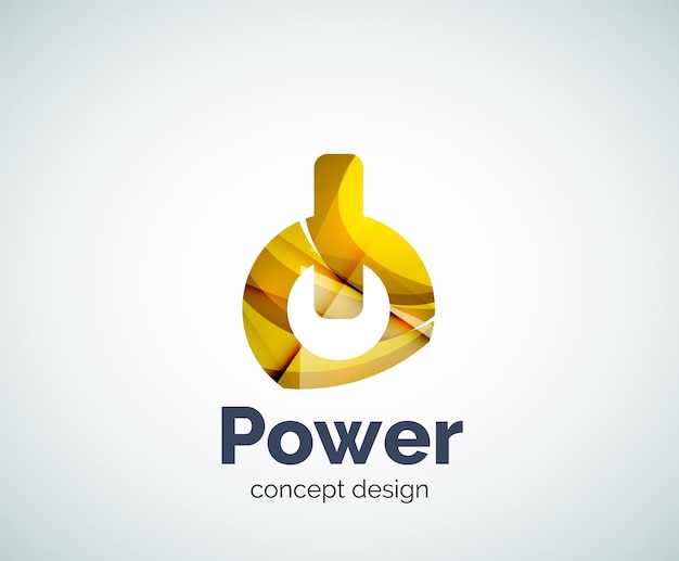 Power button logo template