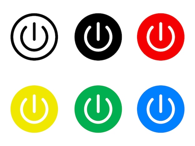 Power button. ON and OFF set icons. Energy symbol stock vector