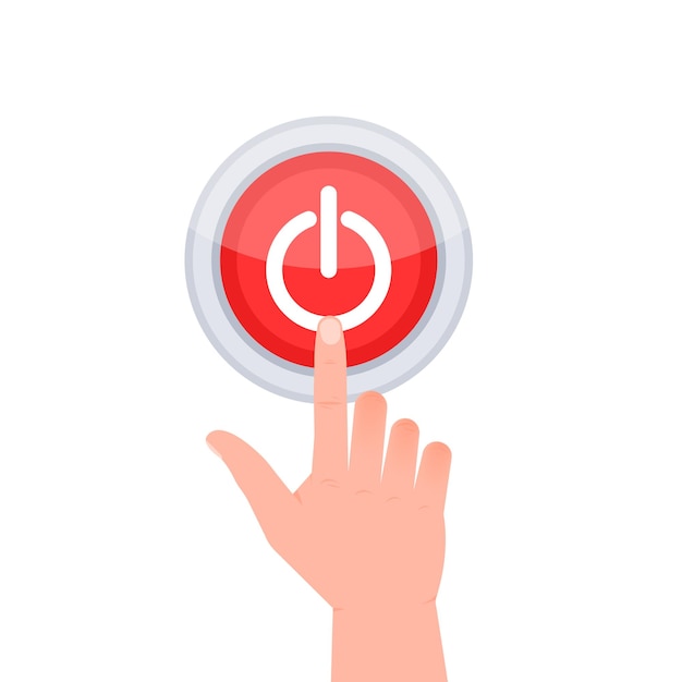 Vector power button turn on off button start and stop vector illustration