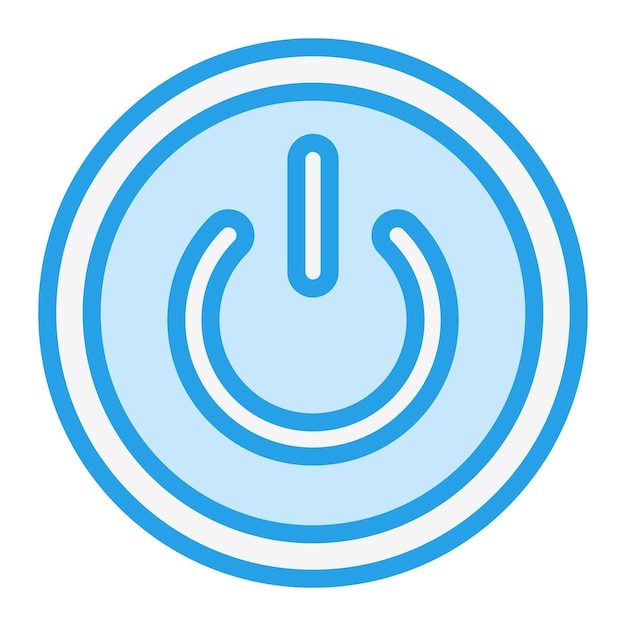 Vector power button vector icon design illustration