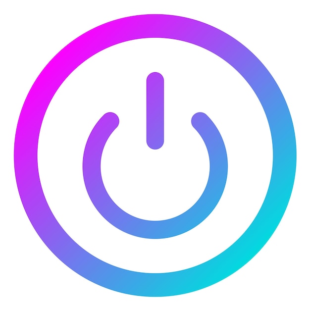 Иллюстрация дизайна иконы кнопки Power Vector