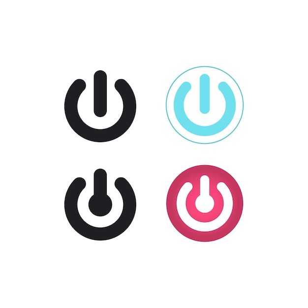 Power button vector icon