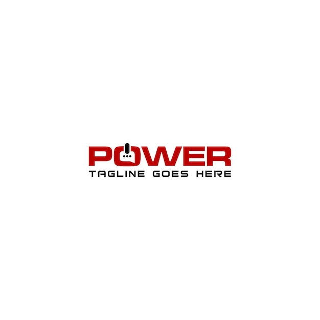 Power and chat or messages logo design