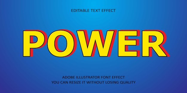 Power Editable text Font Effect