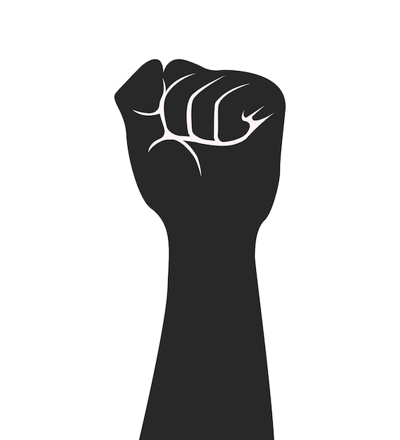 Power Fist Rights Equality Fight Symbol Vector Illustration