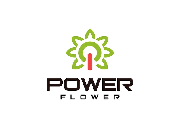 Концепция дизайна логотипа Power Flower
